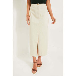 TUCKERNUCK Ecru Lia Denim Skirt Size 4 NWT Retail $198 Tuckernuck